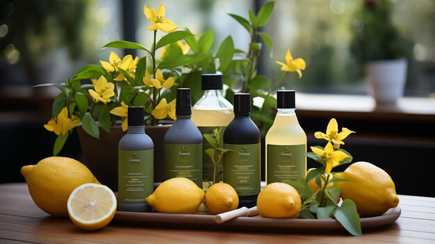 Natural hair care products with lemon