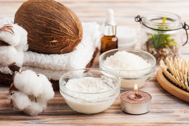 Natural hair treatment with coconut