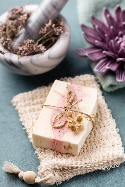 Natural handmade soap Organic soap bars with plants extracts