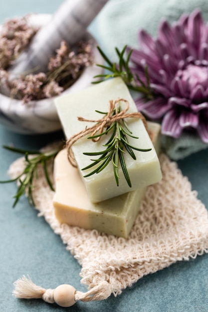 Natural handmade soap Organic soap bars with plants extracts