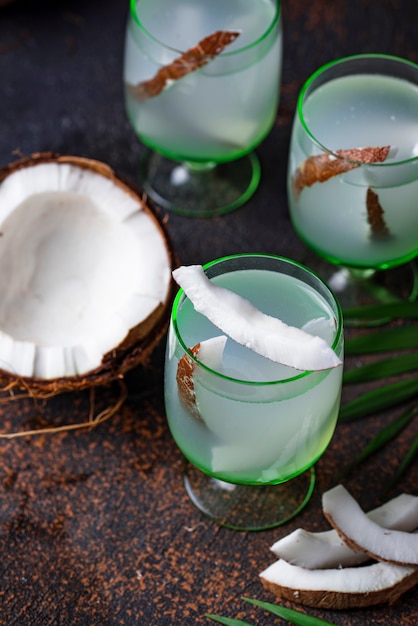 Natural healthy fresh coconut water