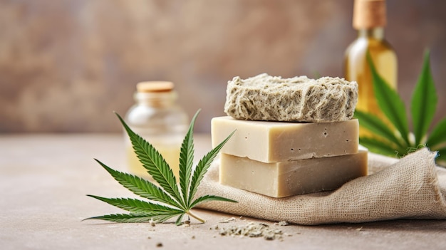 Natural Hemp Soap and Oil Beauty Products