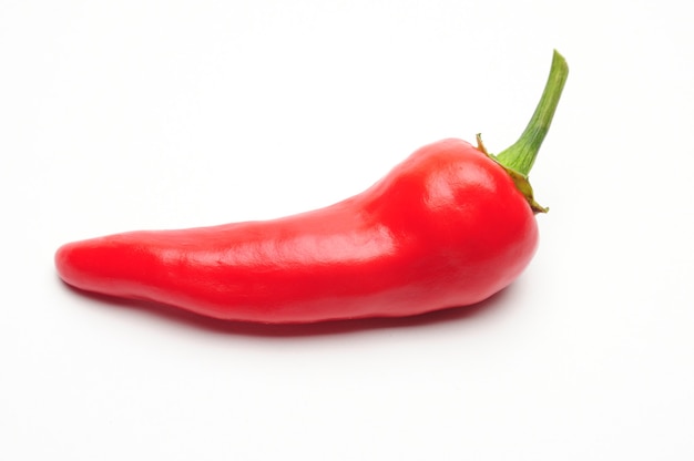 Natural hot pepper on isolated white