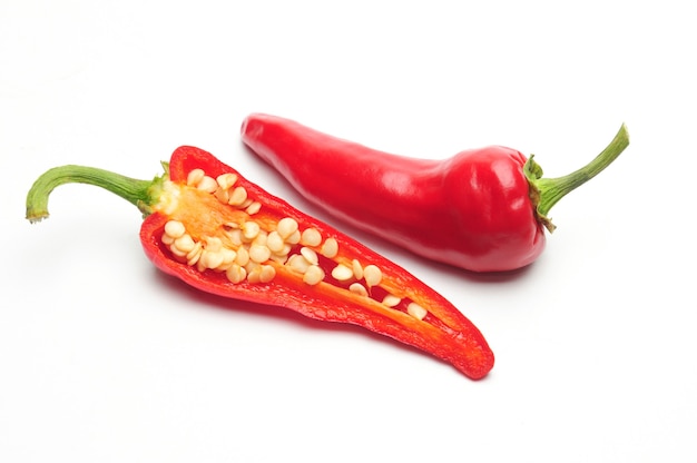 Natural hot pepper isolated