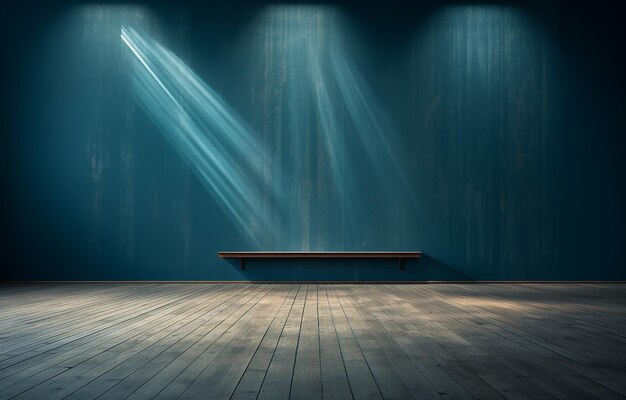 Natural Illumination Empty Room with Wooden Floor and Sunlight in the Style of Serenity