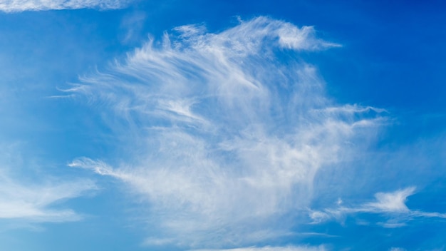 Natural illustration background of blue sky and cirrus clouds