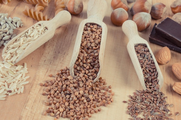 Natural ingredients as source magnesium other minerals and dietary fiber Healthy nutrition