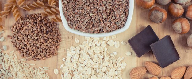 Natural ingredients as source magnesium other vitamins minerals and dietary fiber Healthy nutrition