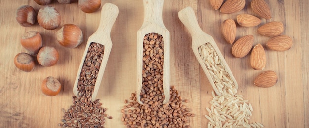 Natural ingredients containing magnesium other minerals and dietary fiber Healthy nutrition