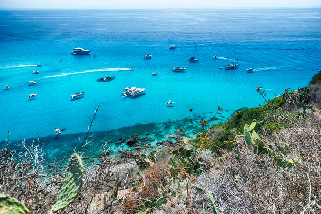 Natural landscape in Capo Vaticano on the Tyrrhenian Sea Italy