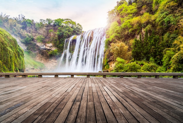 Natural landscape of Huangguoshu waterfall in Guizhou