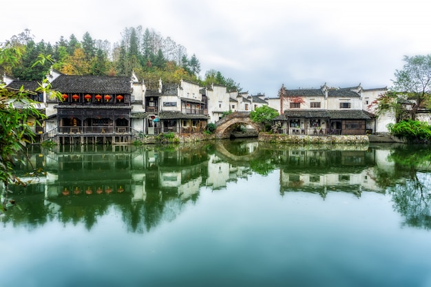 黄山古代村の自然景観