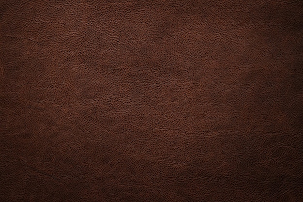 Natural leather texture background brown cowhide closeup