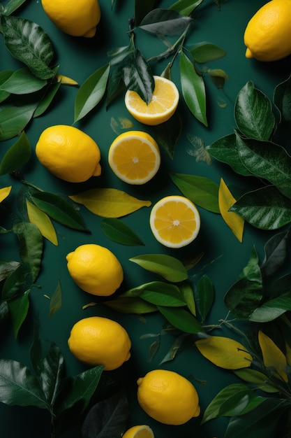 Natural Lemon Background Illustration AI GenerativexA