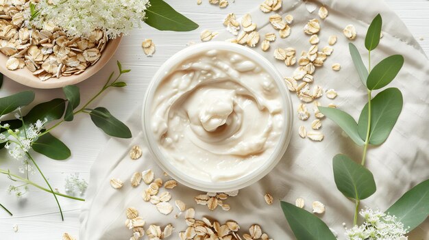 Photo natural oatmeal moisturizing lotion