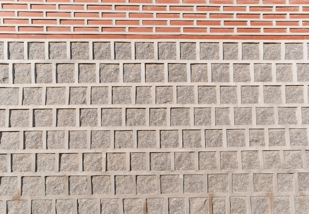 Natural old brick wall in the Gyeongbokgung palace ,  Seoul, South Korea