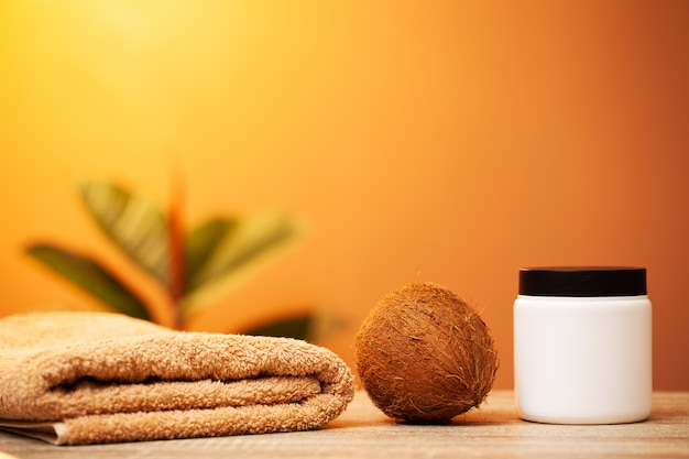 Natural organic coconut cream for skin care