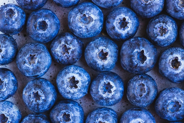 Natural pattern of fresh blueberries.