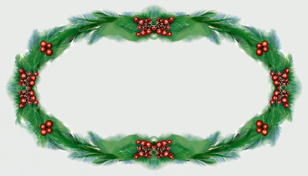 Natural Pine Christmas Wreath Berries Stars Candy Canes