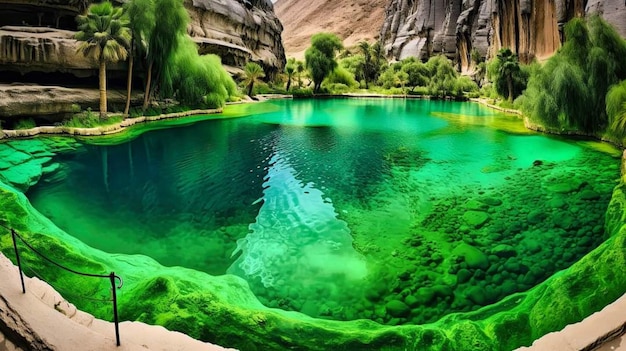 Natural pool swimming hole desert oasis photography