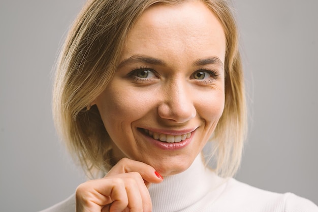 Natural portrait of a middleaged woman closeup