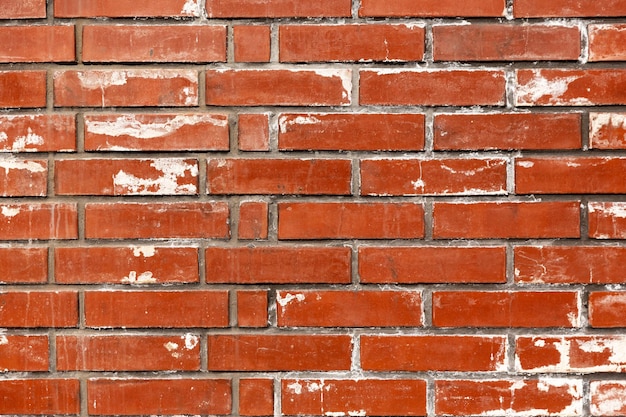디자인을 위한 자연적인 붉은 벽돌 벽 여유 공간
