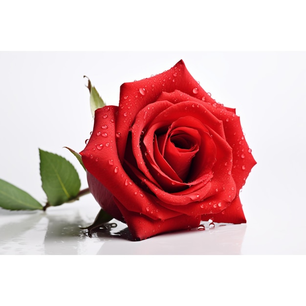 Photo natural red rose flower