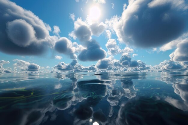 Natural Refraction Clouds AI generated