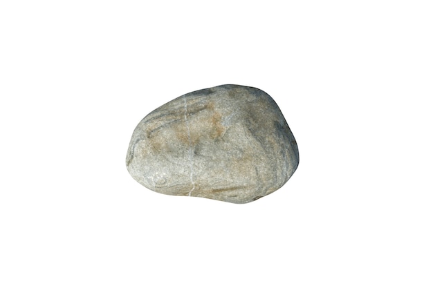 Photo natural sea stone isolated on white background. pebble for design. high quality photo