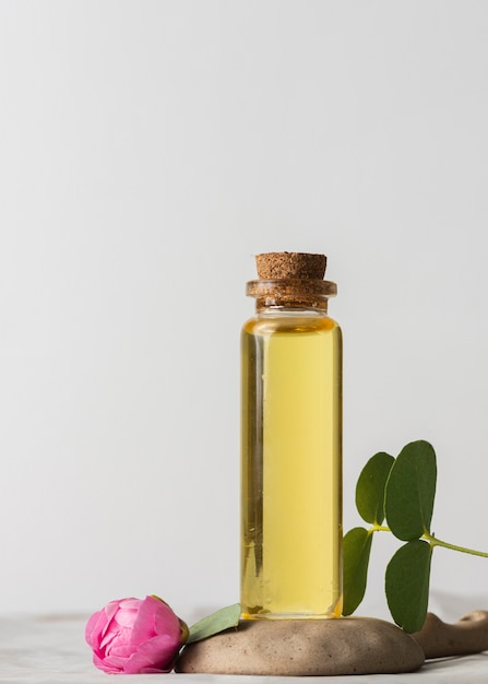 natural serum and flower arrangement