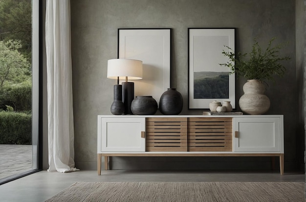 Natural Simplicity White Sideboard in Tranquil Space