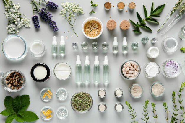 Natural skincare research and development with organic products