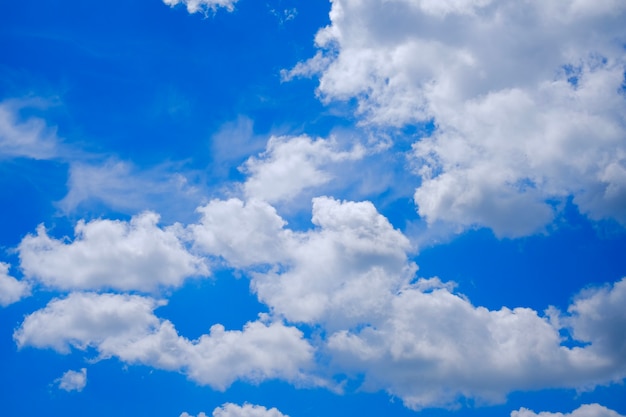 Natural sky background texture beautiful blue and white colorclouds on the blue sky high quality