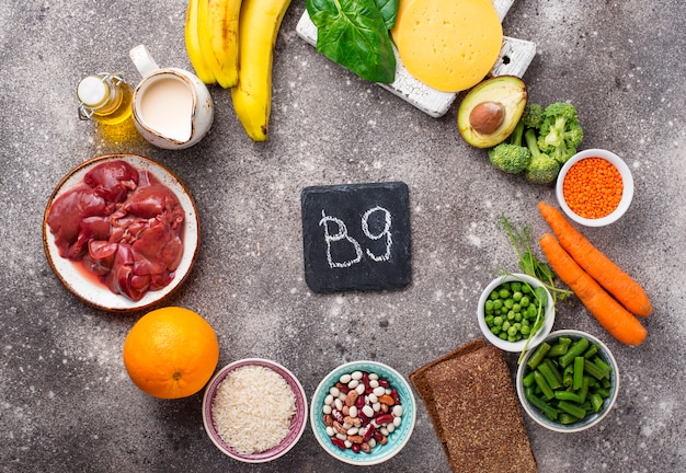 Foto fonti naturali di vitamina b9