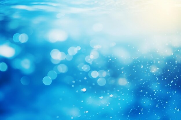 Natural Spring Blurred Blue Sea Background