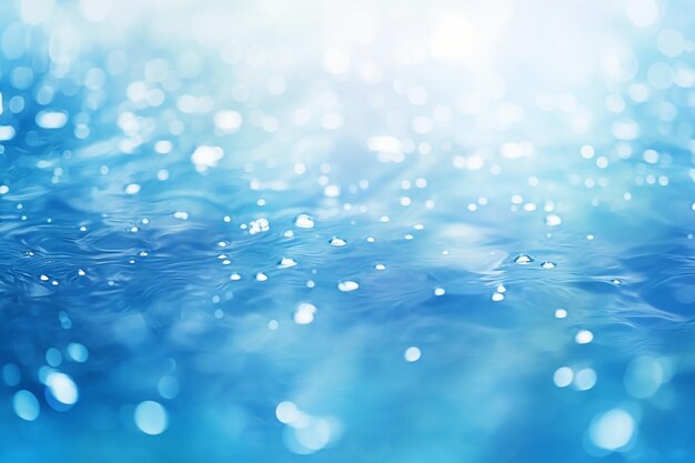 Natural Spring Blurred Blue Sea Background