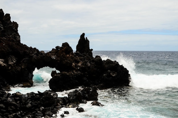 Natural Stone Arch in El Hierro Canary Islands