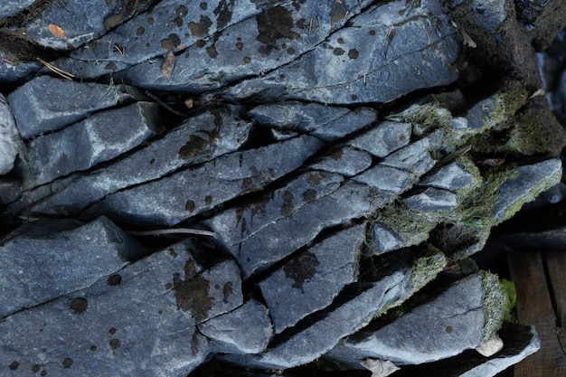 Photo natural stone slabs of rocks  background banner