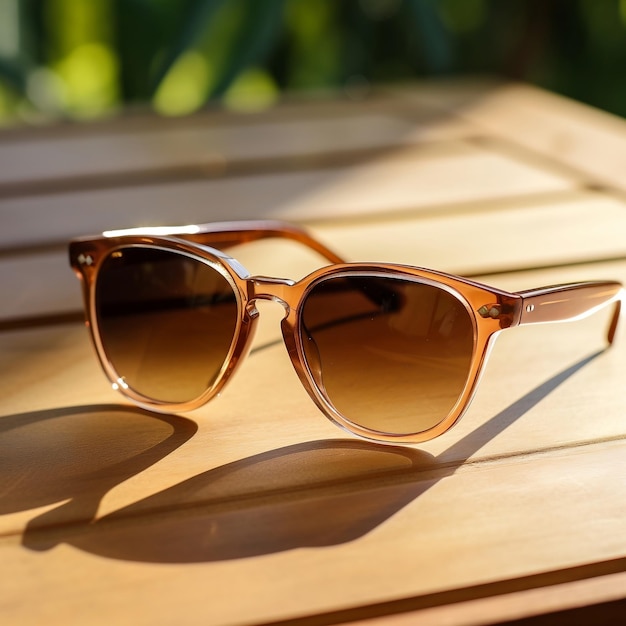 Естественный солнечный свет Современные солнцезащитные очки Генеративный ИИ