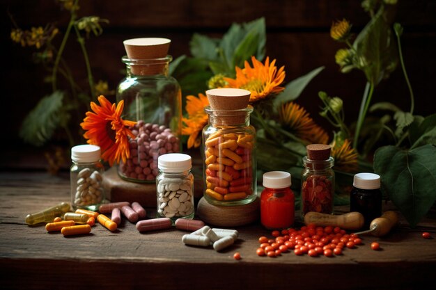 Photo natural supplements and vitamins wellness essentials