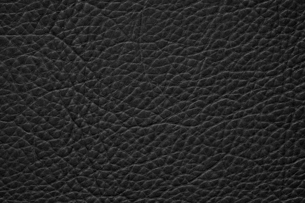 Natural texture of black leather Dark abstract background