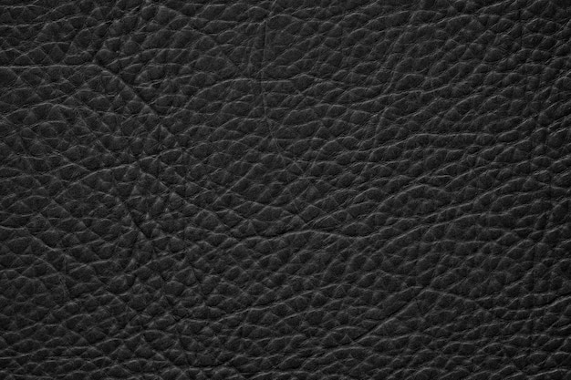 Natural texture of black leather Dark abstract background