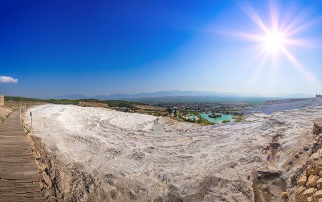 Natural travertine pools