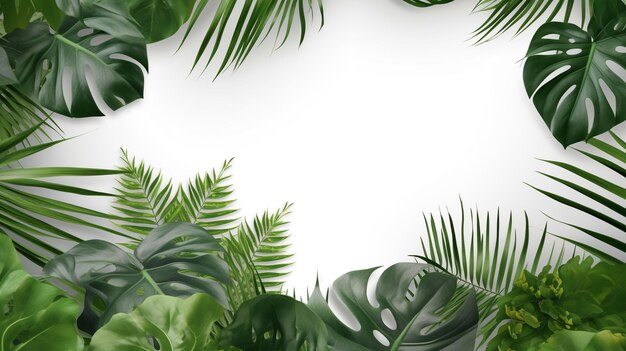 Natural tropical leaf summer background