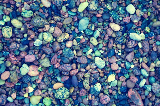 Photo natural vintage colorful pebbles background