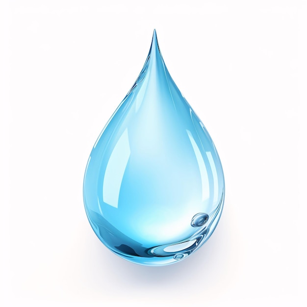 Natural water drop isolated on white background clipping path