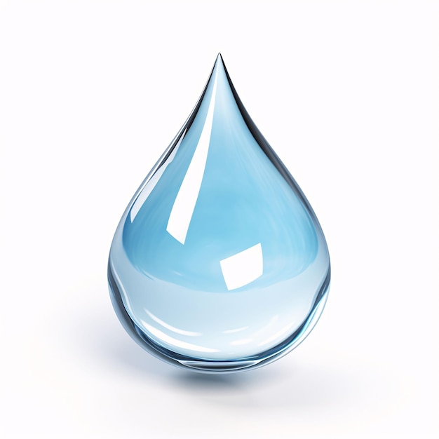 Natural water drop isolated on white background Clipping path
