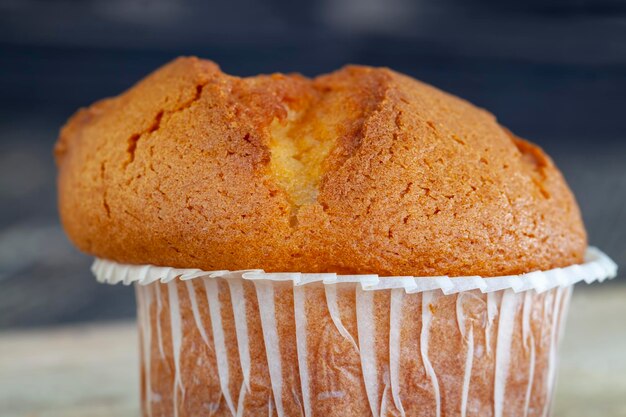 Natural wheat cake on a blackboard