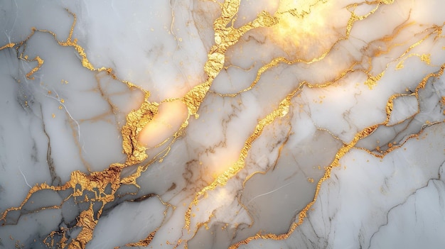 Natural white gold marble texture with glittering surface Generative AI