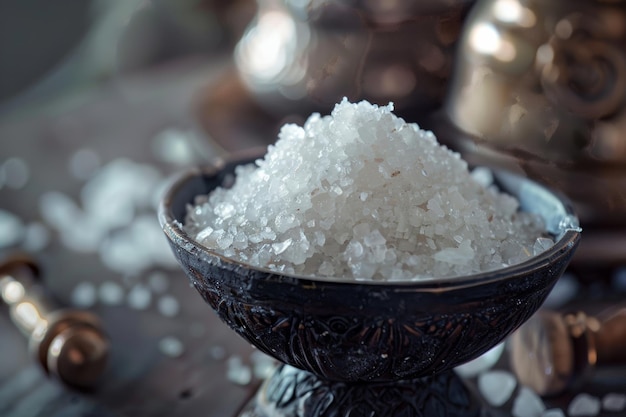 Photo natural white salt conceptmineral resource